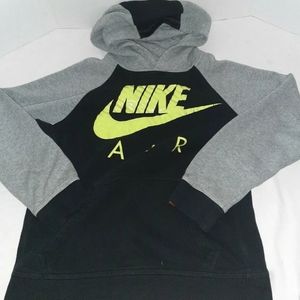 Nike Air Hoodie Boys Size Large Grey Black Preowned